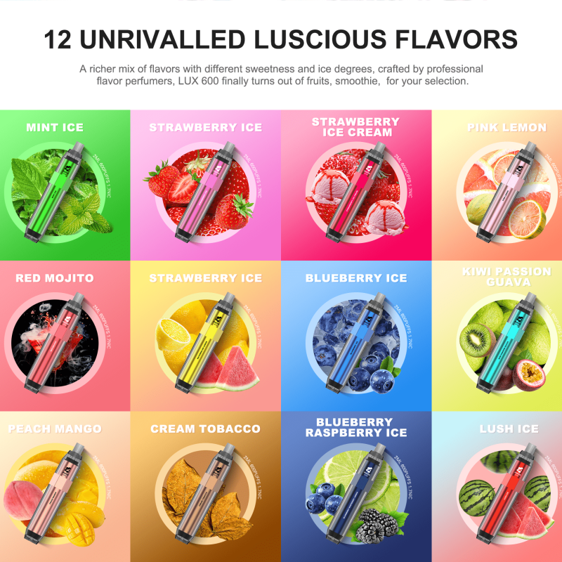 LUX 600 Whole Flavors Disposable Vape Kit